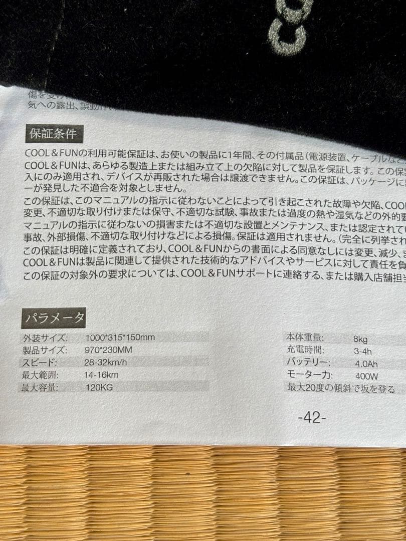 COOL&FUN 電動スケボー プロテクターセット付き