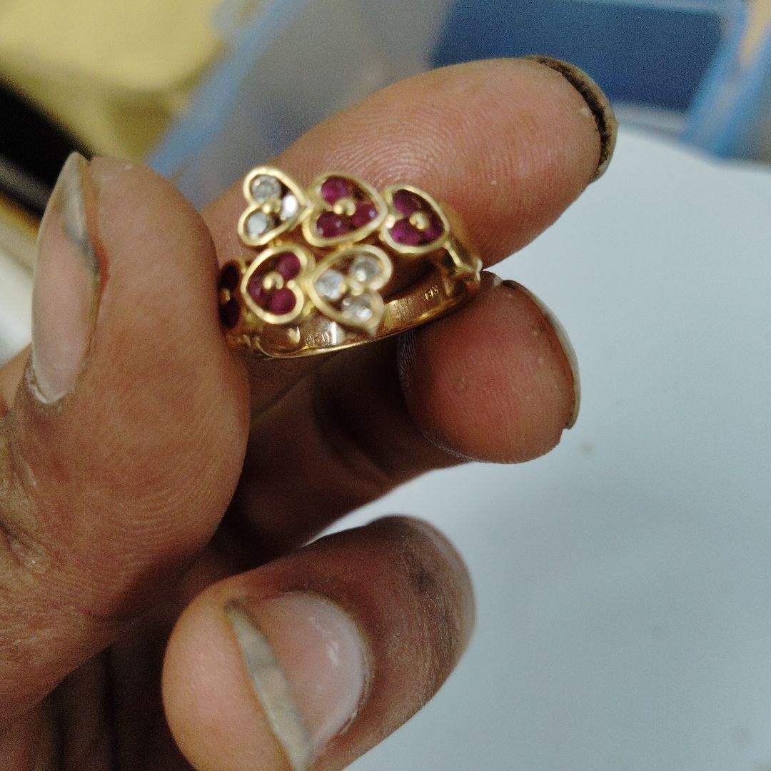 ハート型ゴールドリング 5g