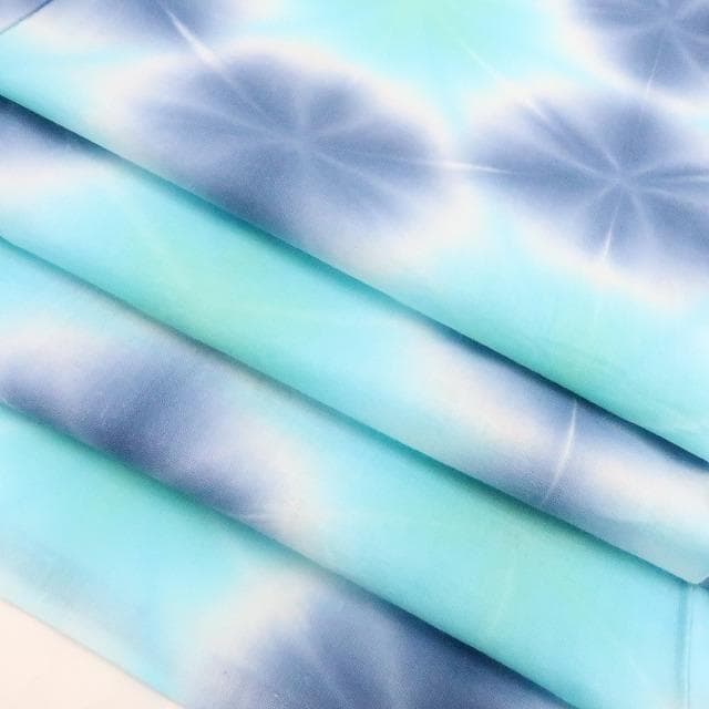 Y3365◆新品 板締め絞り 綿 仕付け糸付 浴衣 洗える夏着物