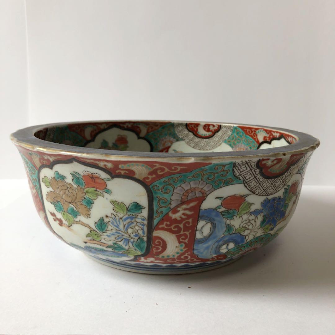 伊万里 大鉢 牡丹柄