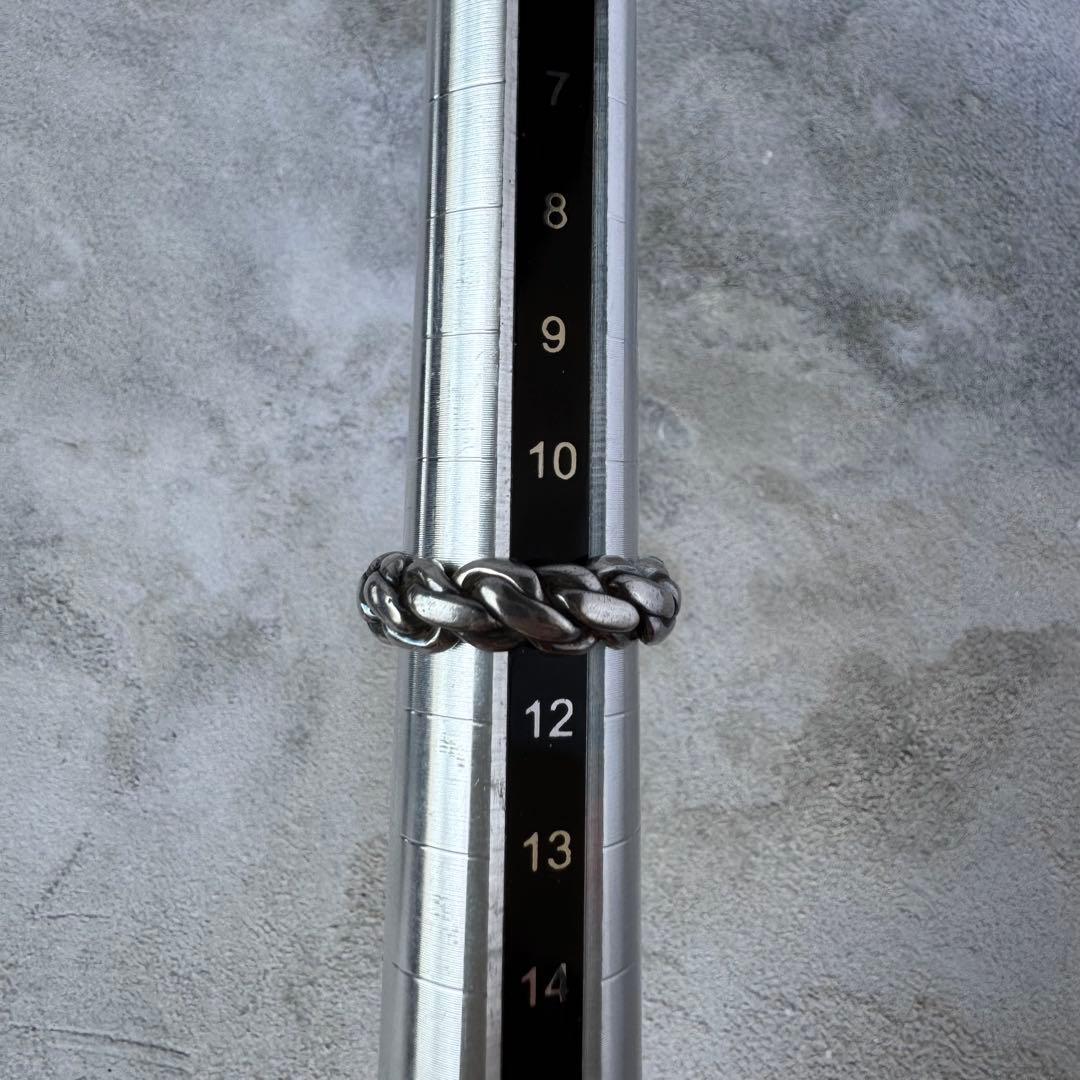 ヴィンテージ ウーブンロープバンドリング シルバー925 11号 メキシコ製