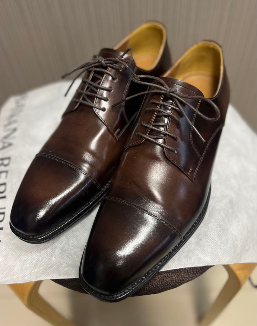 【美品】REAGAL/united arrows/ダークブラウン レザーシューズ