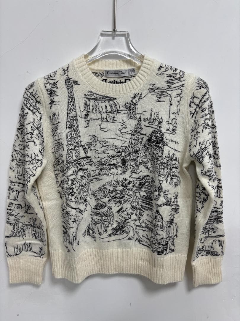 ホワイト ディオール　セーター ニット サイズ38