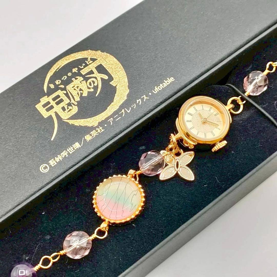 新品電池 稼働品 鬼滅の刃 胡蝶しのぶモデル ブレスレットウォッチ 腕時計