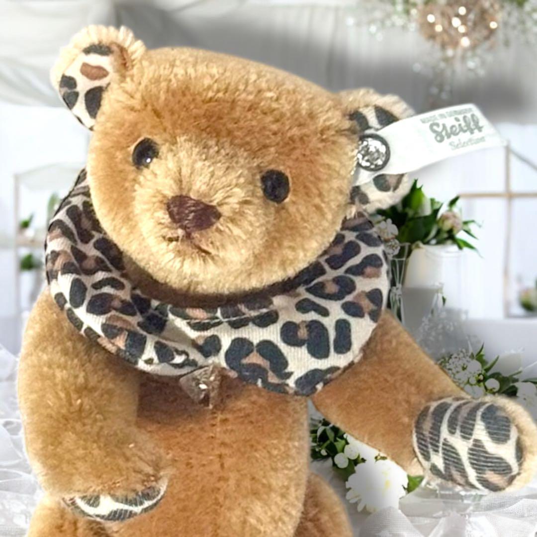 シュタイフ Steiff テディベア レオ 限定 スワロフスキー 美品 レア