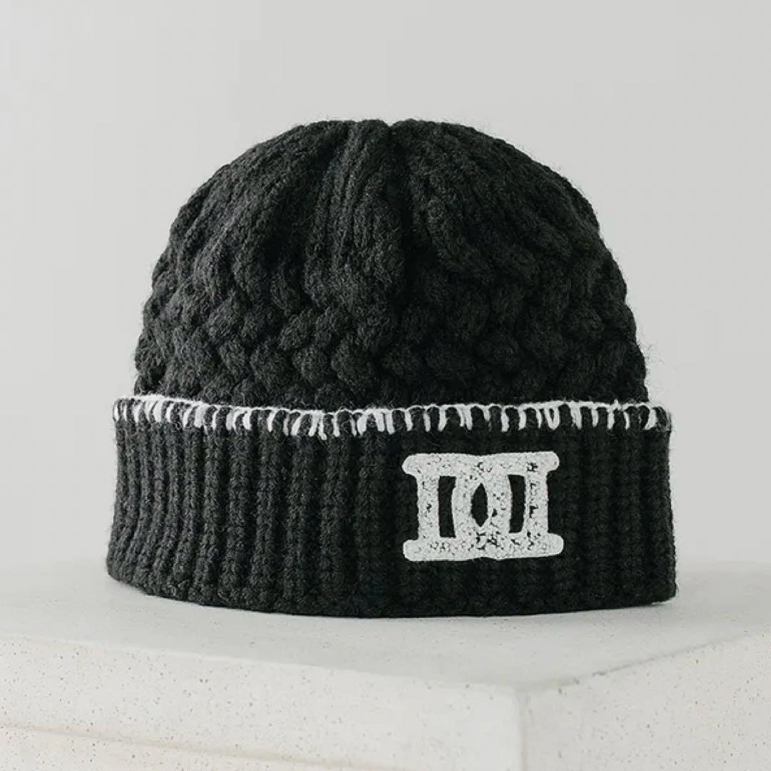 Darich ダーリッチ　DDロゴバスケットニットビーニー　ブラック　BLK