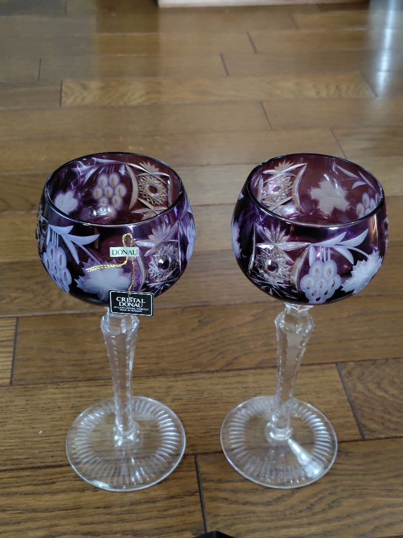 CRISTAL DONAU 切子　クリスタルドナウ　ワイングラス