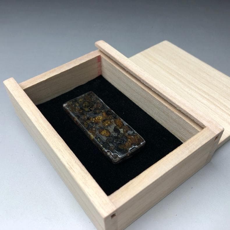 岡*郎様 パラサイト隕石 隕石　石鉄隕石　セリコ隕石 重さ約25ｇ　共箱