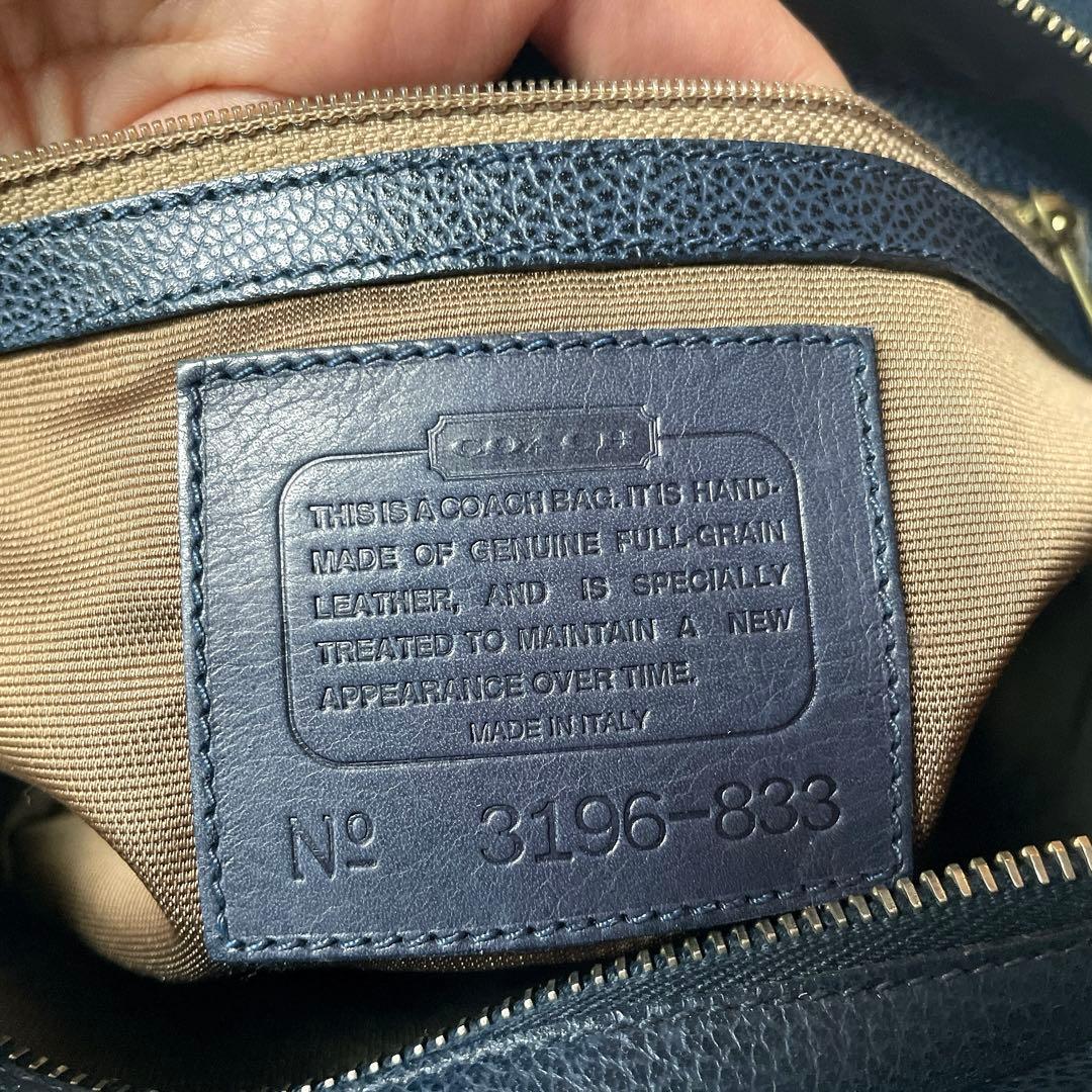 希少⭐︎OLD COACH マディソン イタリア製 ネイビー 2wayハンドバッグ