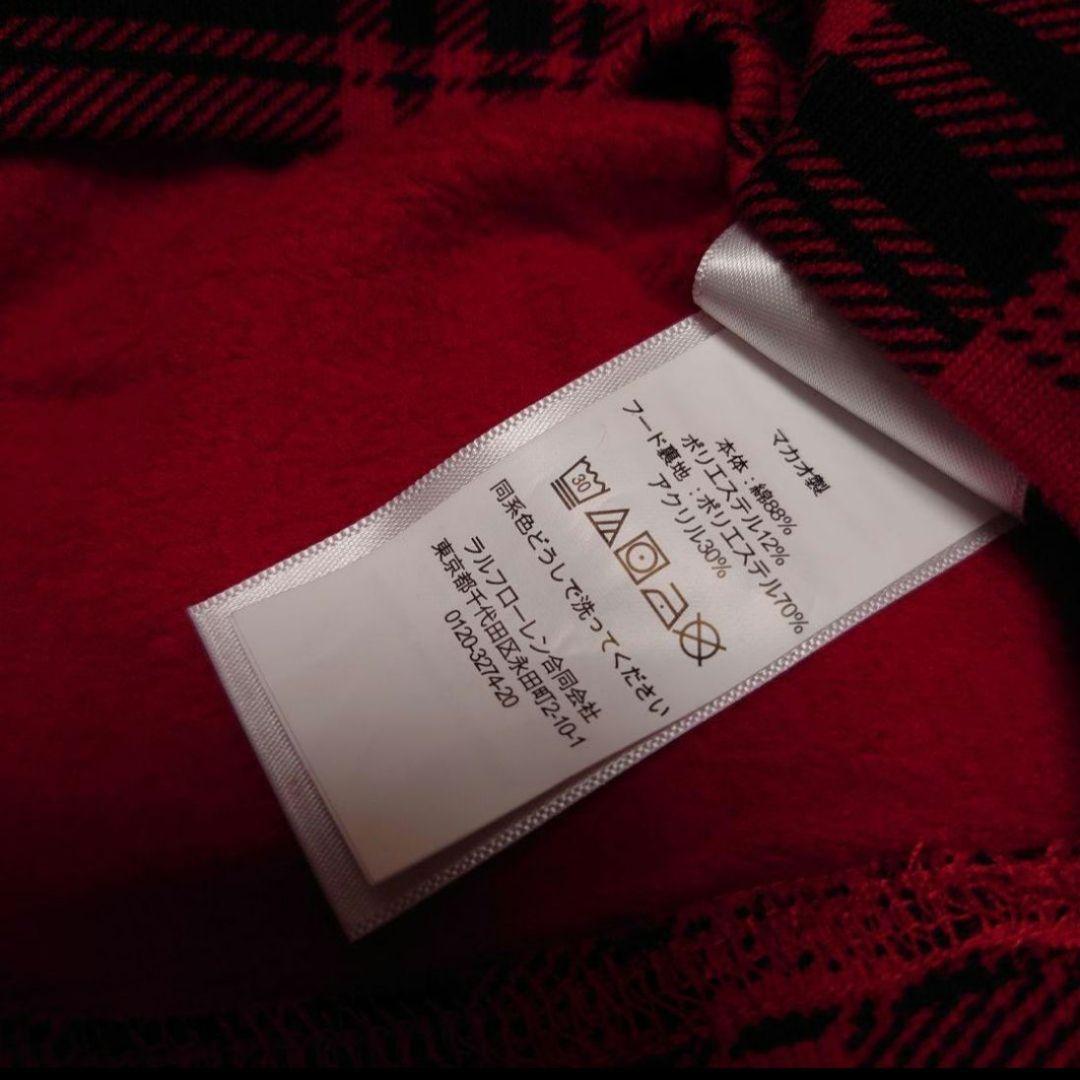 ラルフローレン　ポロベア トレーナー　130サイズ 赤黒チェック