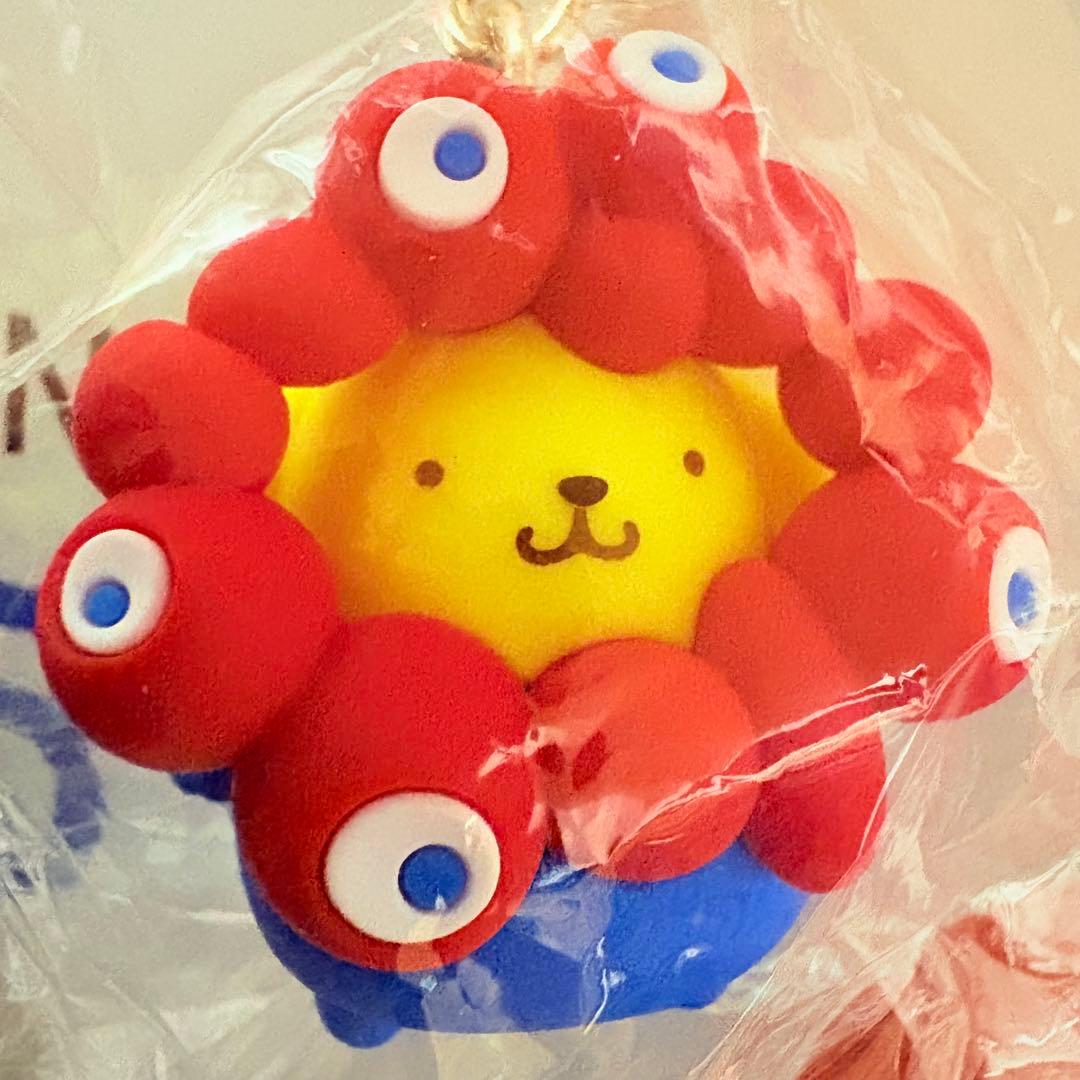 ポムポムプリン 4個セット　モノクロ・ミャクミャク・推しキーホルダー　ステッカー