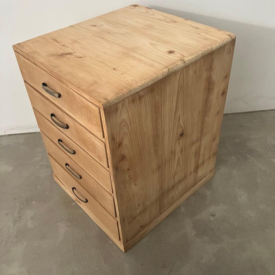 レトロ　アンティーク　古道具　古家具　剥離　ストリップド　箪笥　引き出し　抽斗