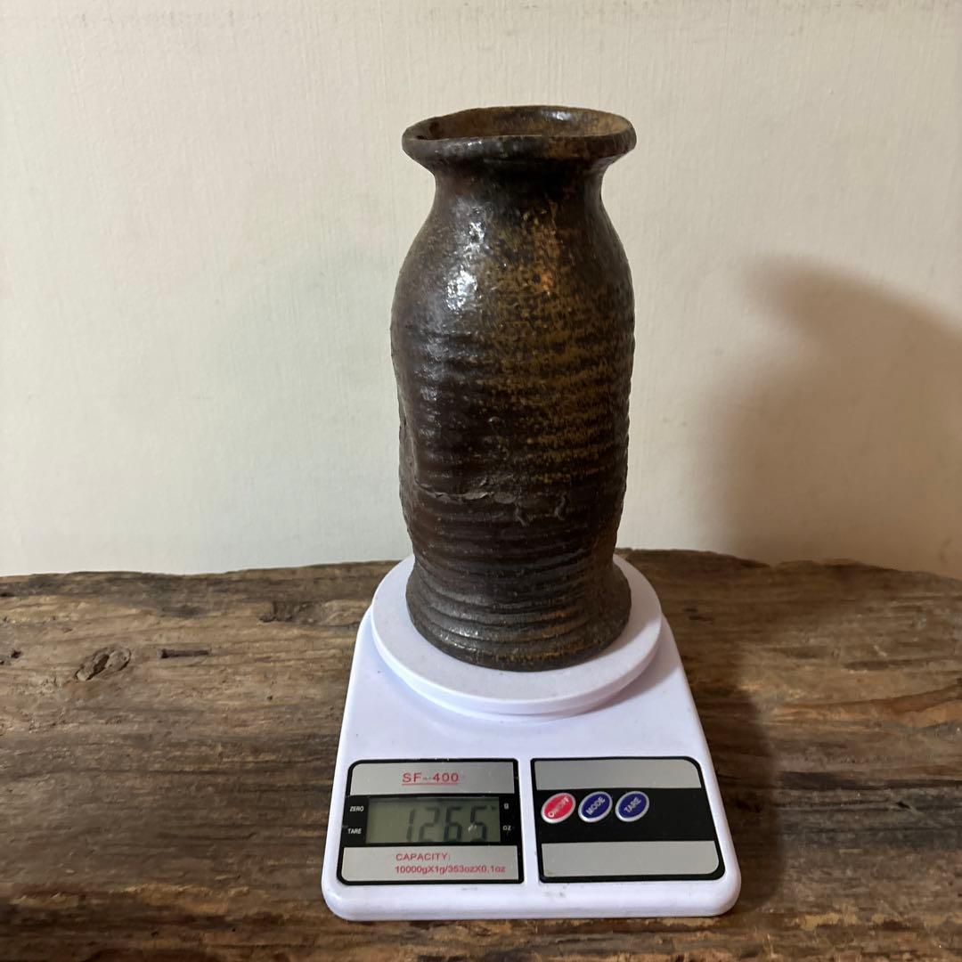 古備前花入　江戸〜明治　古丹波　花器　茶道具　アンティーク　骨董検:秦秀雄　李朝