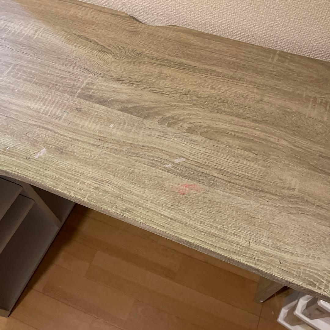 LOWYA(ロウヤ) パソコンデスクL字型　幅100cm オーク/ホワイト