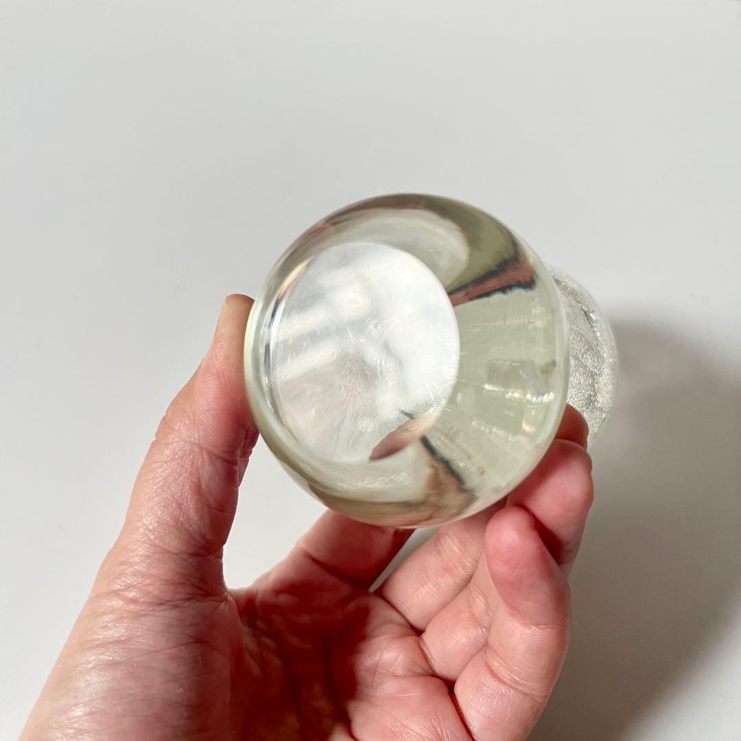 SECCA/セッカ 砂時計型 オブジェ 雪花ガラス 置物 ペーパーウェイト 硝子
