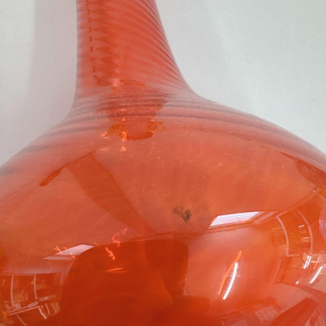 豪華 ツイスト 琉球ガラス 花瓶 昭和レトロ 沖縄 花器 置物 ガラス細工