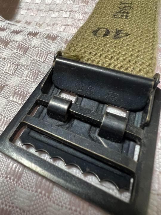 米軍 実物 M1937 ウエストベルト カーキ