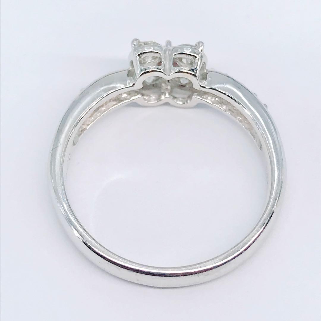 計0.42ct ピンクダイヤモンドリング PT900 フラワー 花 希少石 天然