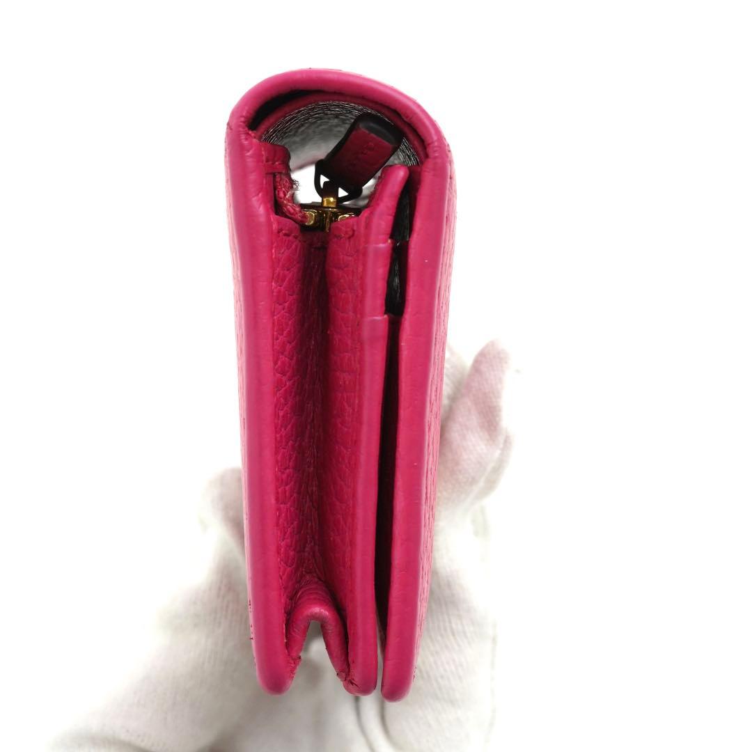 ✨未使用展示品✨　GUCCI ミニ財布　マーモント　GGロゴ 二つ折り　ピンク