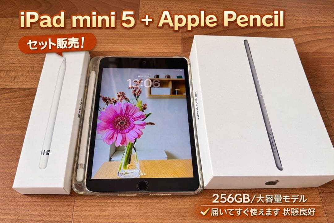 iPad mini5 256GB Apple Pencil付すぐ使えるフィルム付