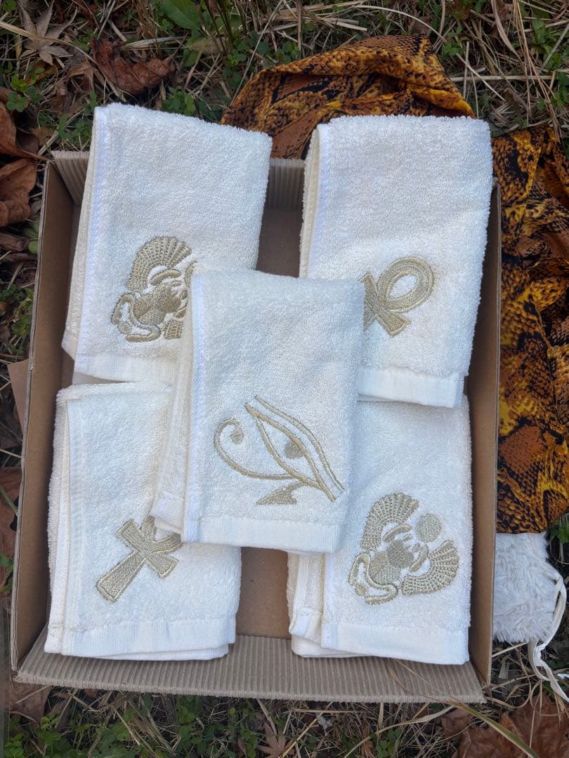 Nefertari 100%エジプトコットンタオルセット|ギフトBOX＆紙袋付き