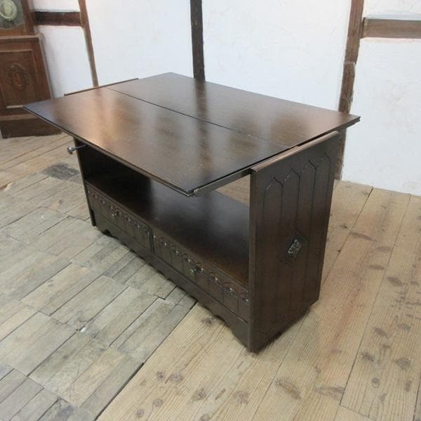 イギリス アンティーク 家具 キッチンワゴン トロリー 引き出し付き 6005e