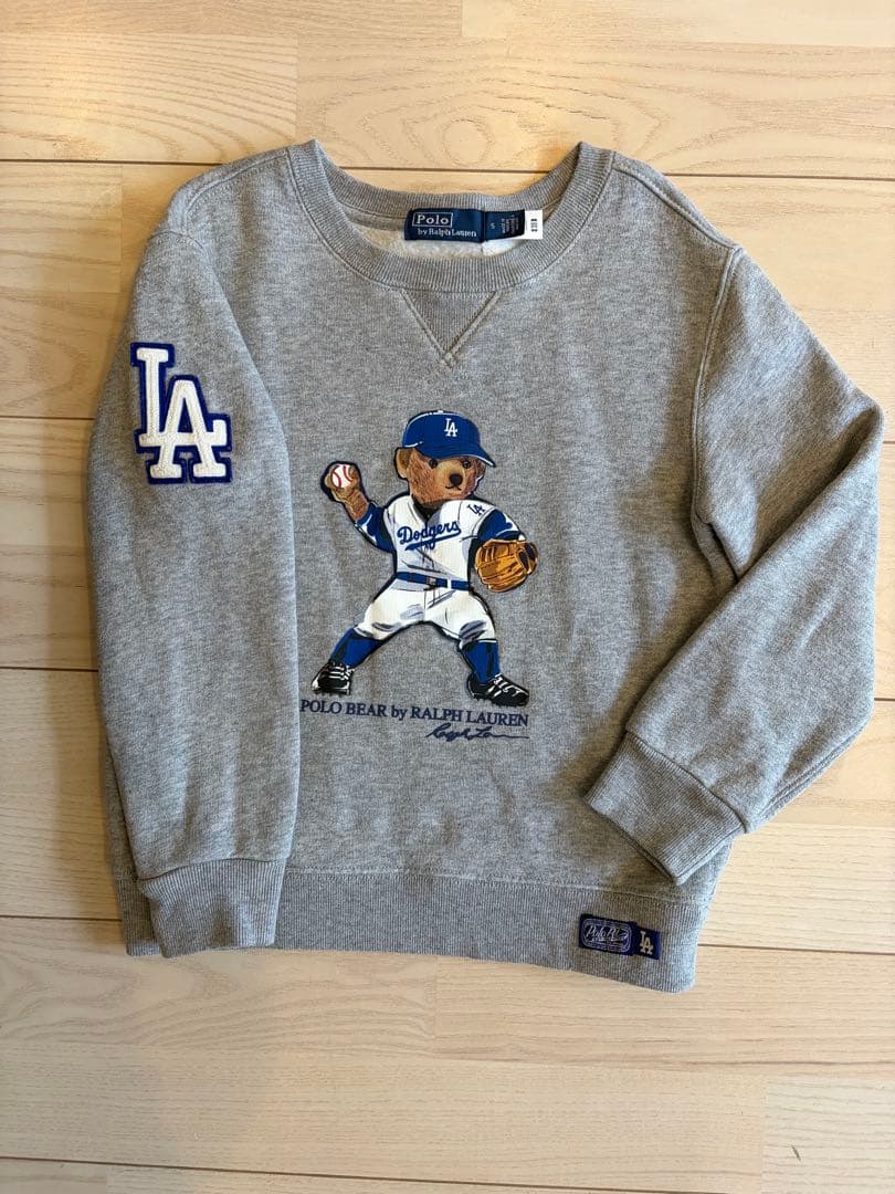 【希少】ポロラルフローレン　MLBコラボスウェット　ドジャース　5 ポロベア