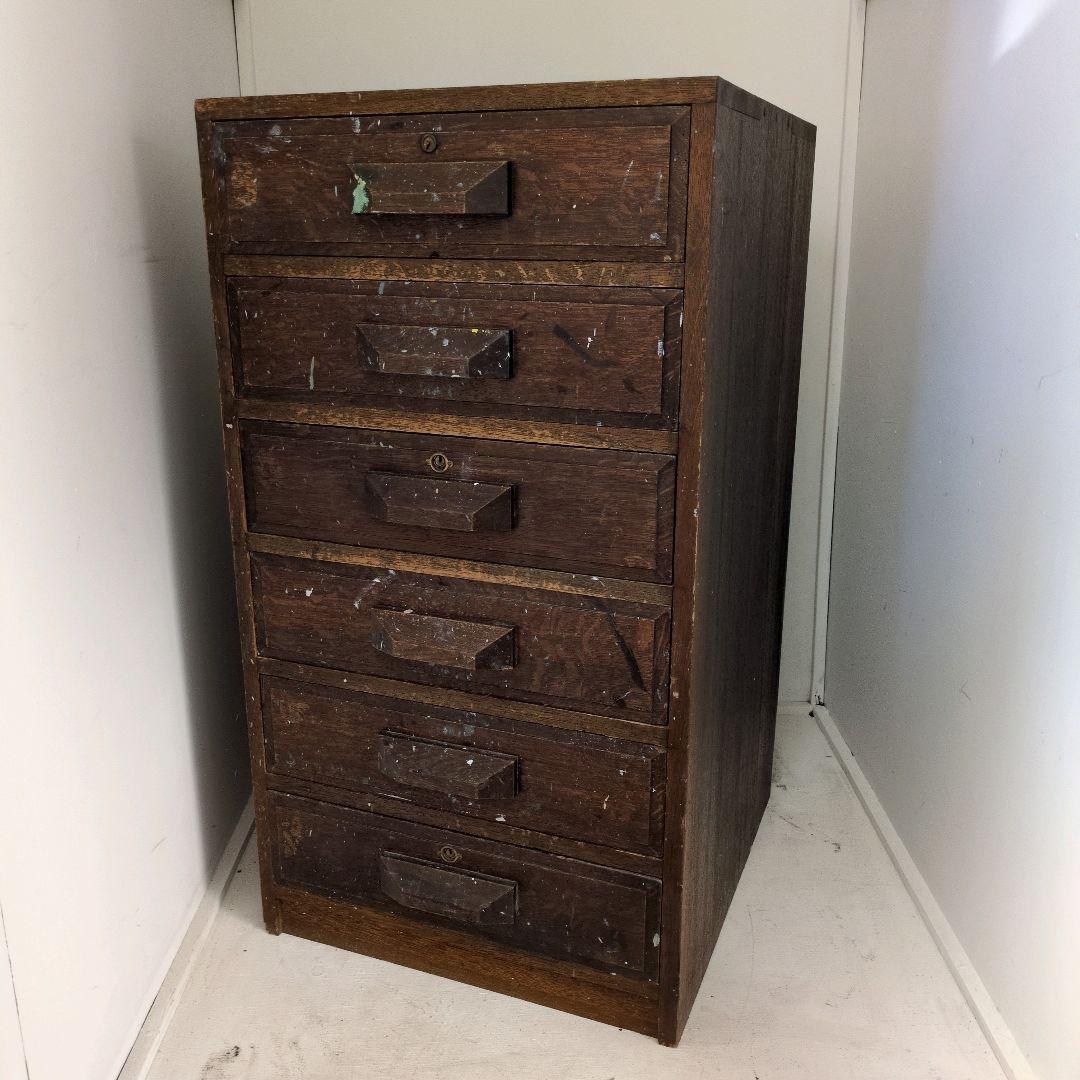 アンティーク ヴィンテージ レトロな大きな引出しシェルフ 木製