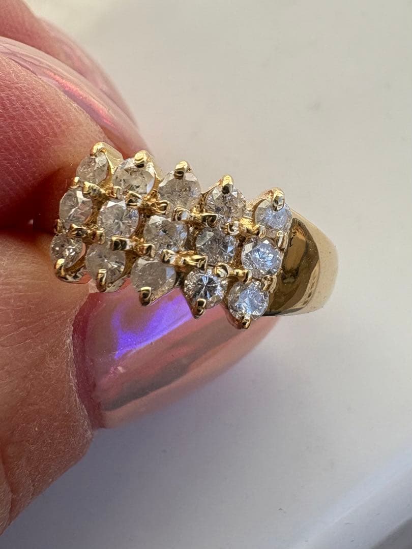 k18ゴールド ✨メレダイヤ0.5ct✨地金リング❣️