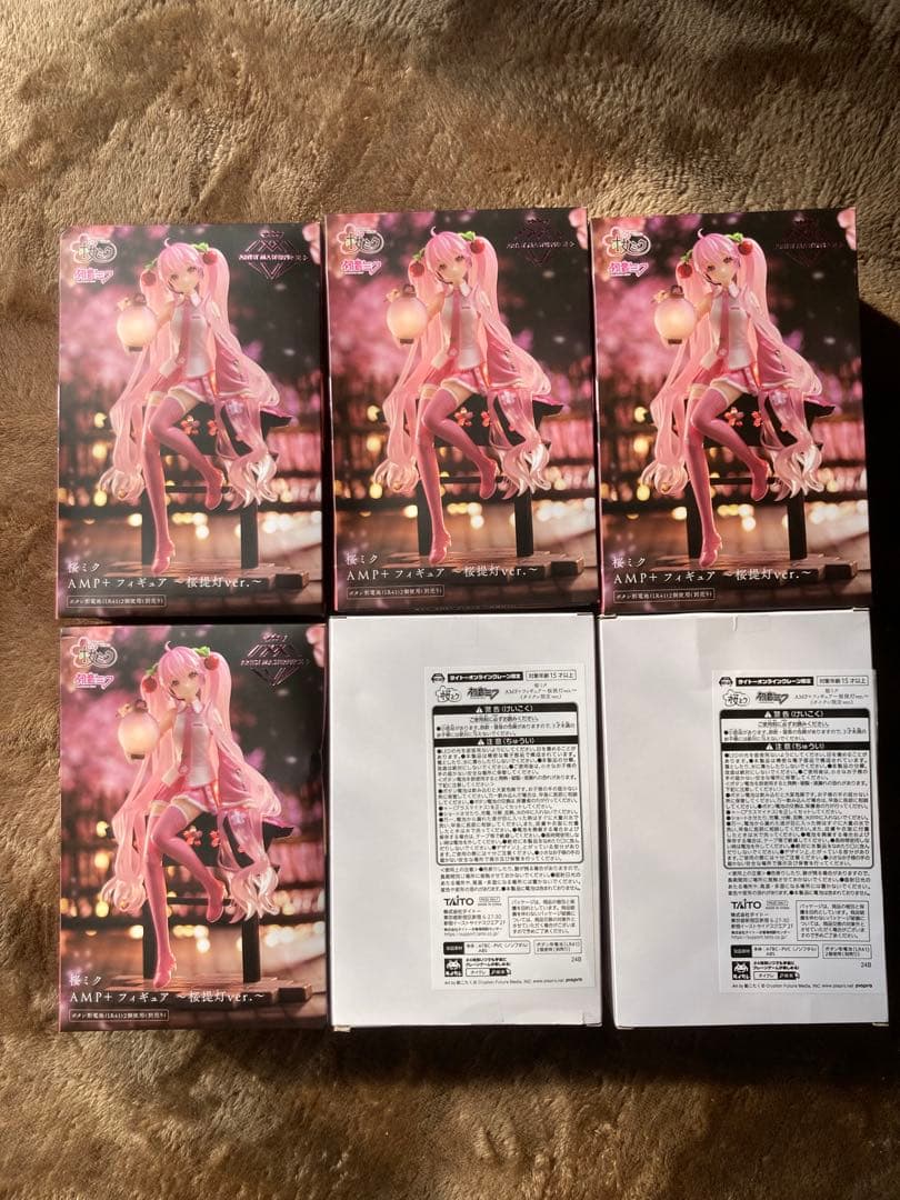 【6体セット】桜ミク AMP＋ フィギュア 〜桜提灯ver.〜　タイクレ