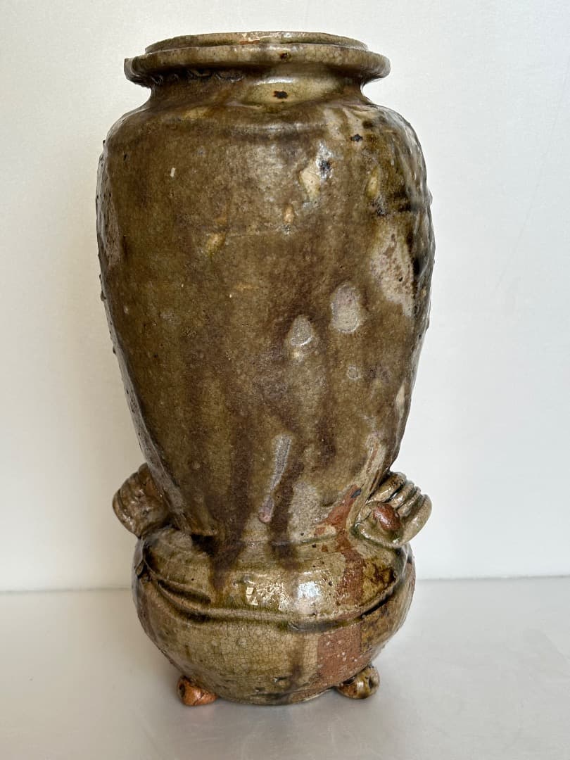 伊賀釉 花瓶 (八代 加藤宇助)