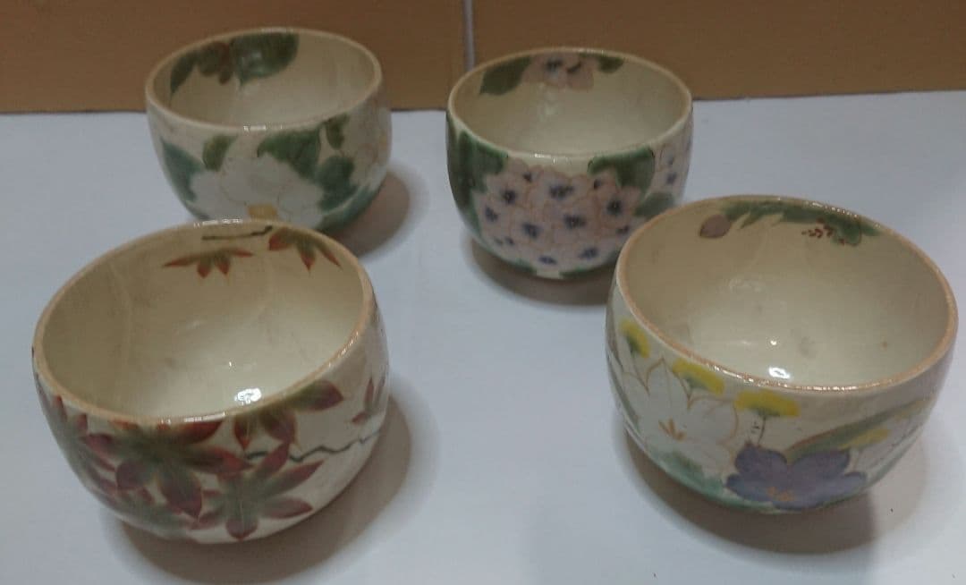 茶道具 京焼・清水焼・陶あん窯抹茶茶碗・未使用品４個