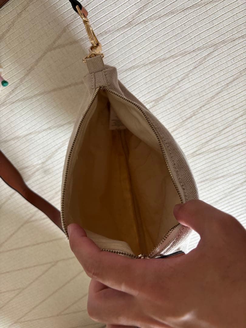 Chloe アイボリー キャンバス ショルダーバック　マザーズバック