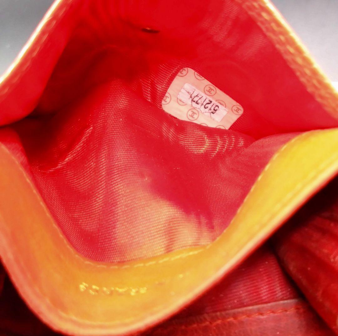 CHANEL ケース 小銭入れ 財布 ココマーク キャビアスキン 赤