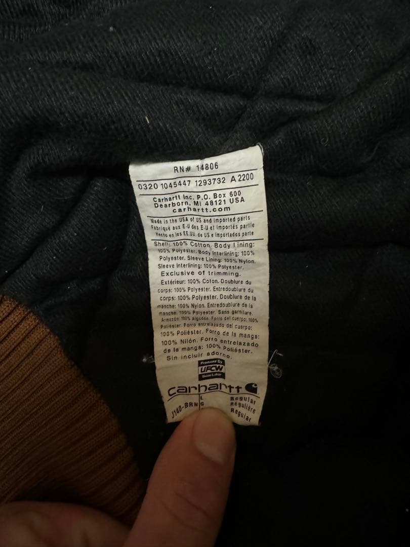 USA製　Carhartt アクティブジャケット　Lサイズ　カーハート　当時物
