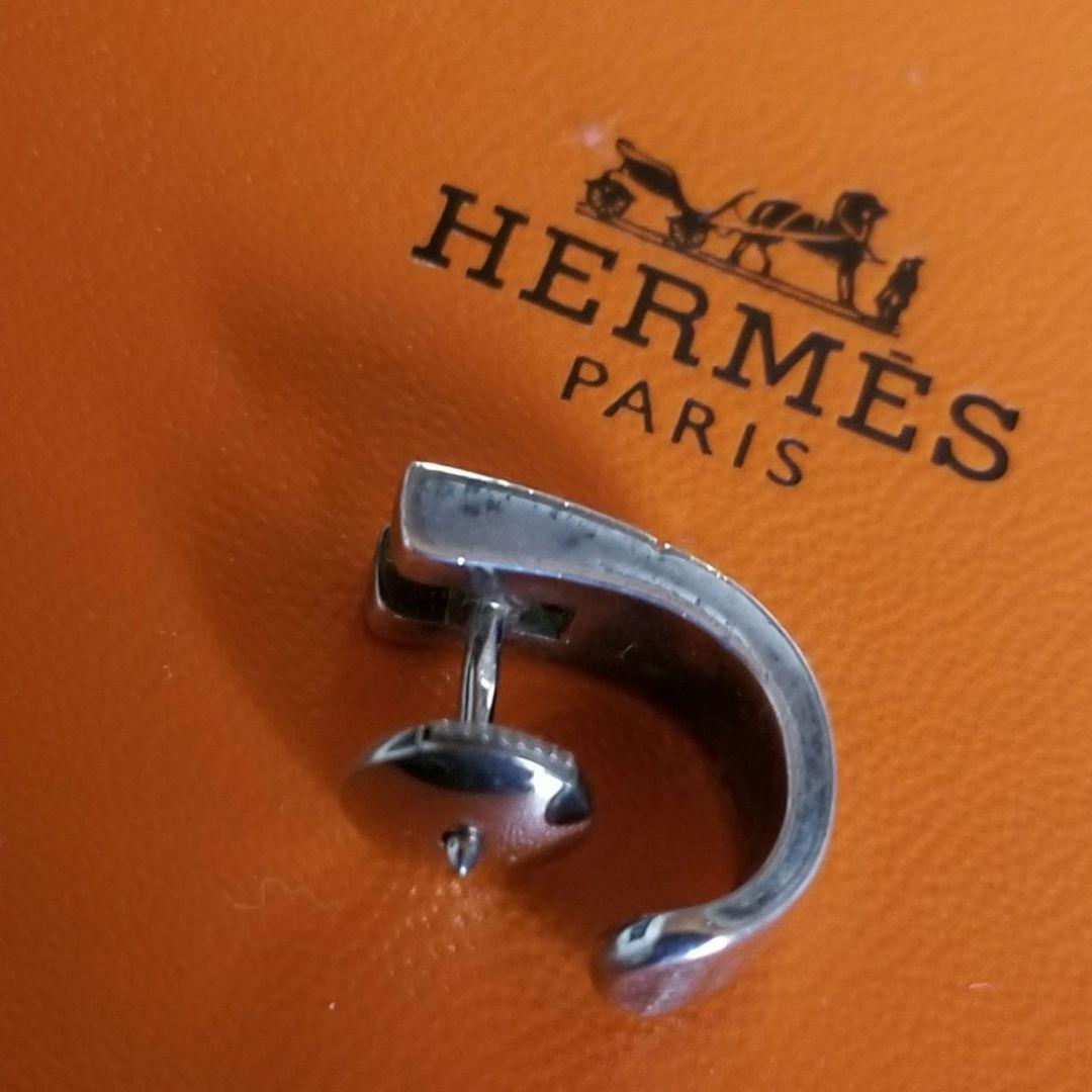 エルメス　ヘラクレスピアス　シルバー925×18金ホワイトゴールド　ユニセックス