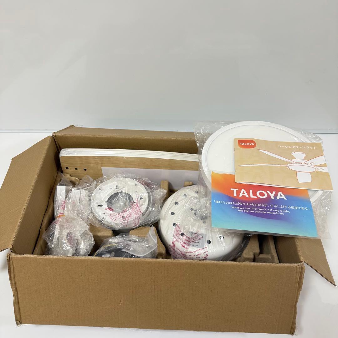 【新品】TALOYA シーリングファンライト LED天井ファンライト 白