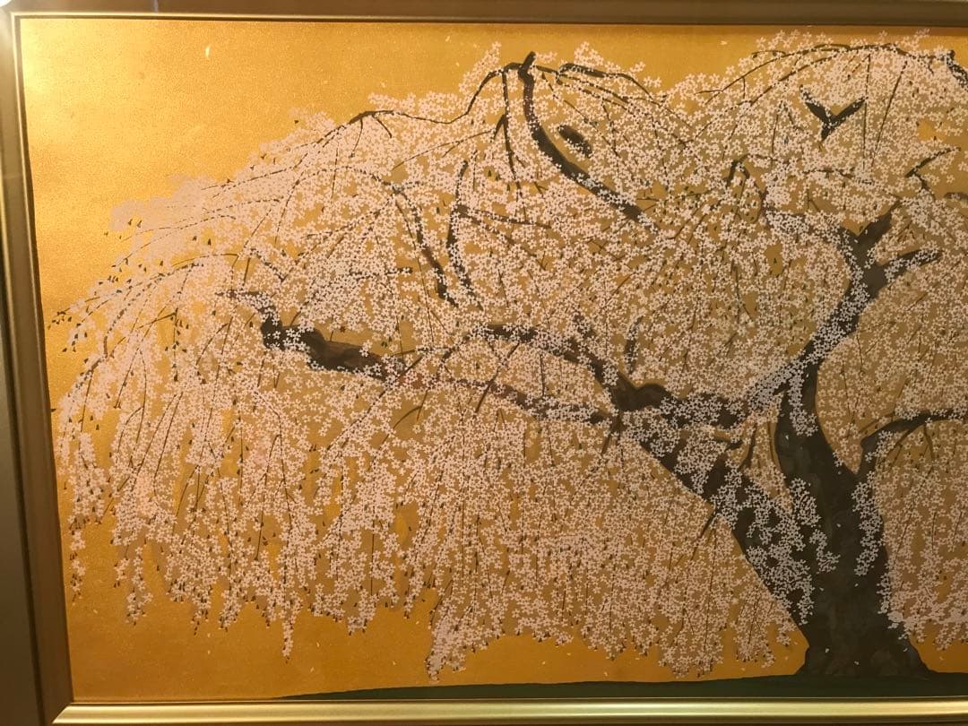 TUSAさま専用 中島千波「久遠寺の瀧櫻」木版画直筆サイン・作品証明シール有り