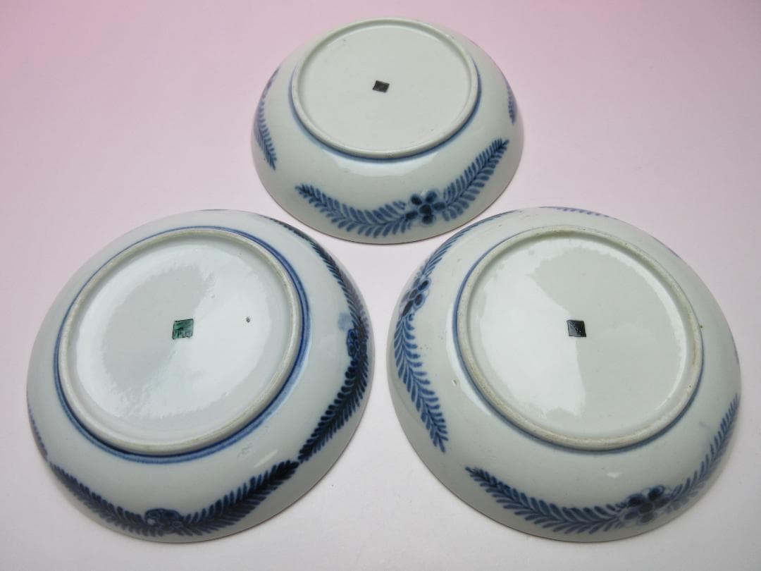 時代 角福 金彩 風景紋 小皿 18客 TN 101 70816