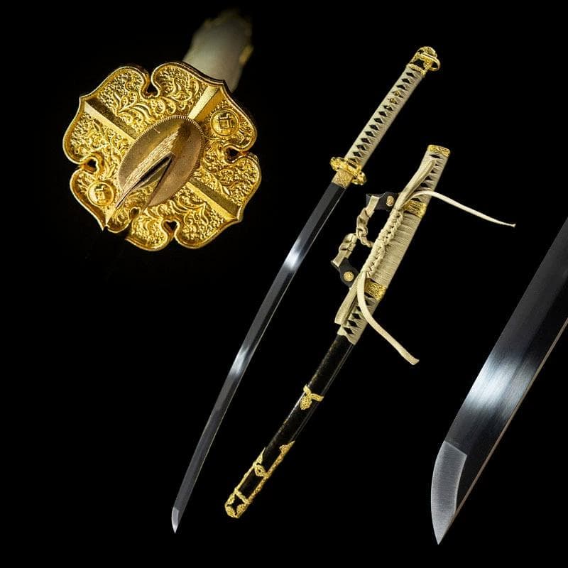 耀金太刀 日本刀 模造刀 居合刀 武士道 武蔵 鑑賞用 手鍛造打