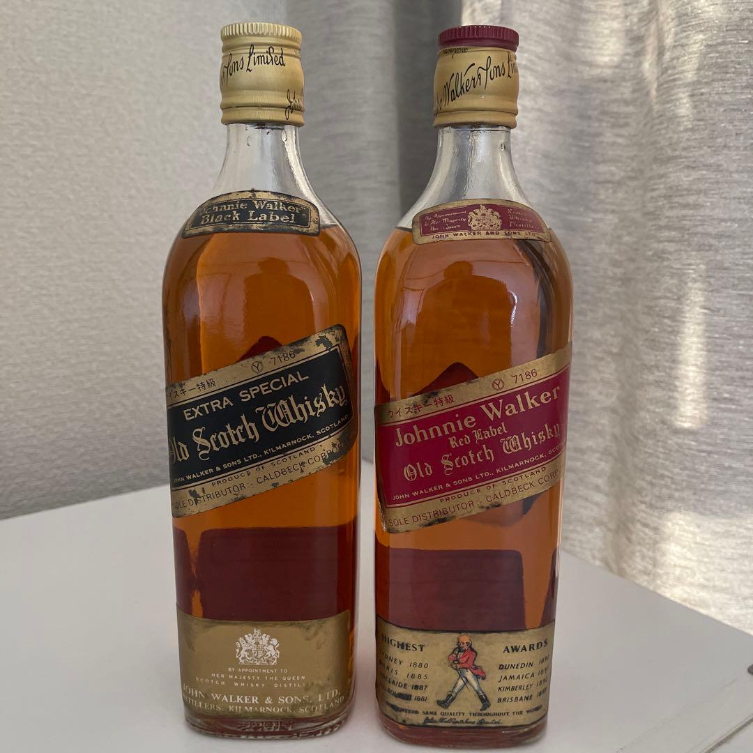 Johnnie Walker ブラック　レッド　70年代 白紋章　特級