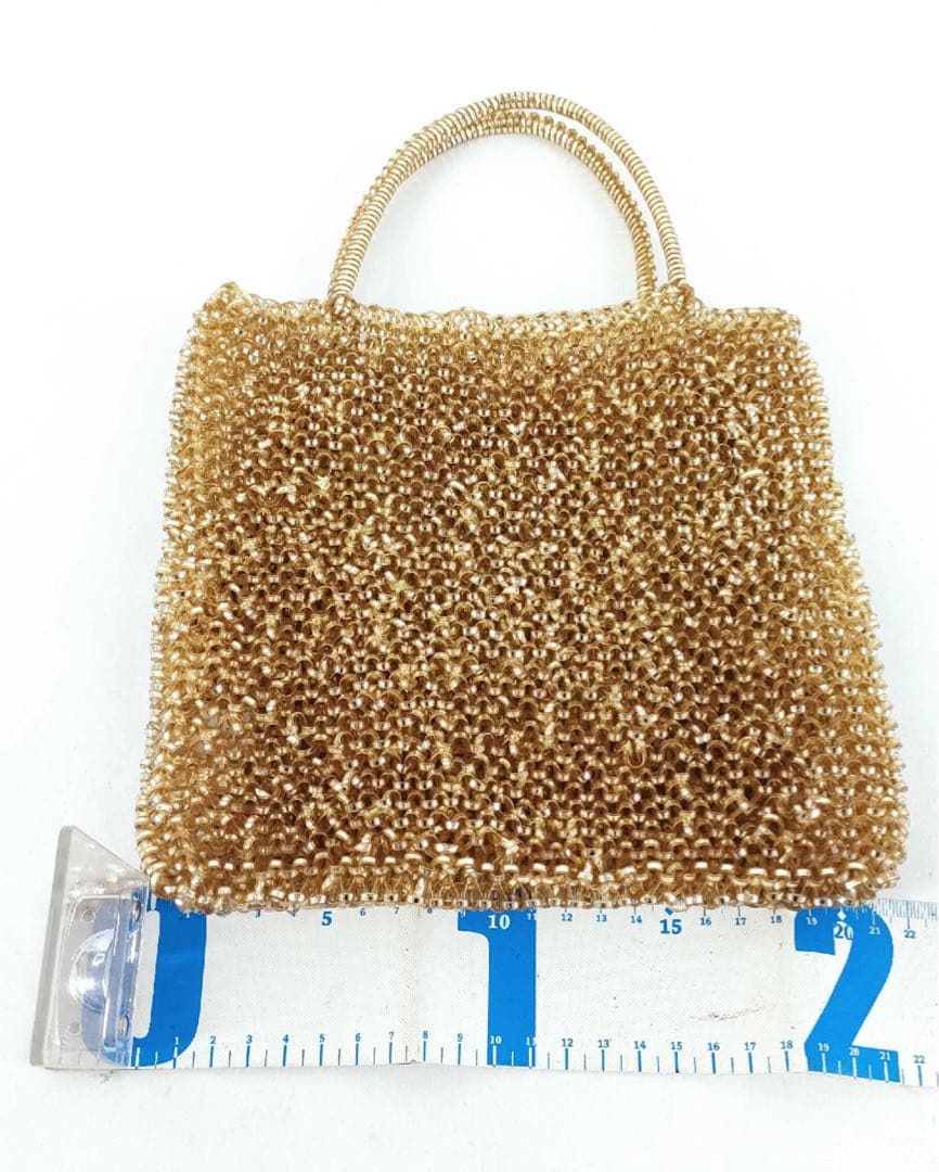 ［美品］ANTEPRIMA アンテプリマ　ワイヤーバッグ　ゴールド