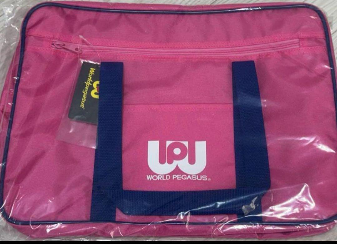 旧ワッペ スクバ ピンク マルミ運動具店 新品 ワールドベガサス スクールバック