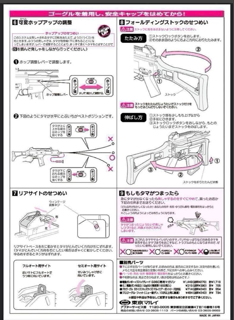 美品　東京マルイ カスタム品　H&K G36C ボーイズ　電動　金属ピニオンギア