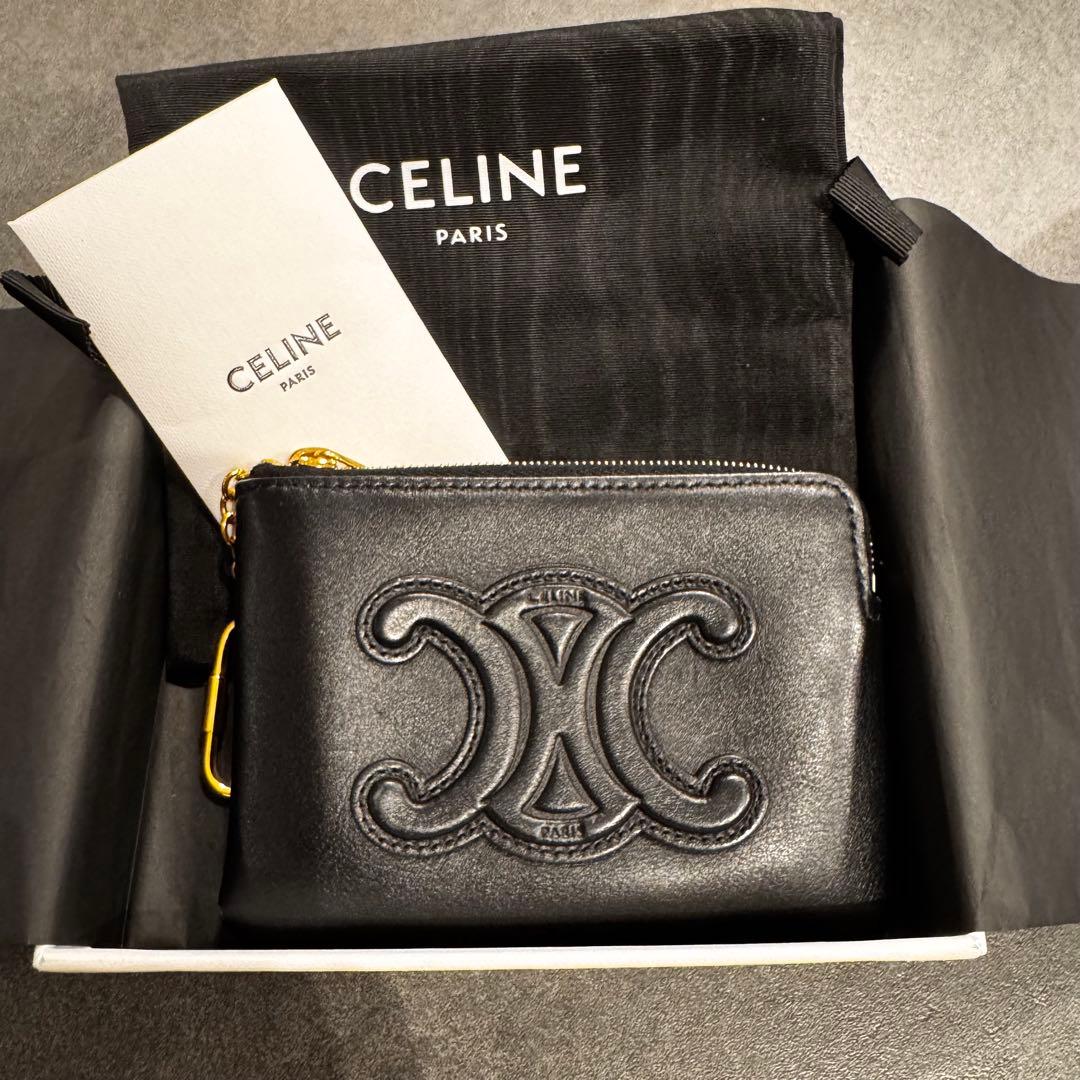 CELINE ブラック レザー ケース