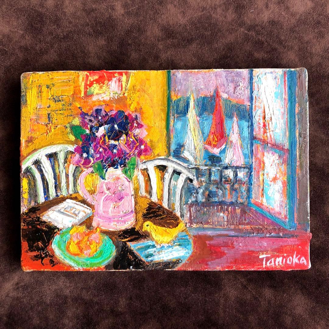 【一点もの】日展会友 光風会会員 洋画家 谷岡経津子　油絵【号12万】直筆サイン