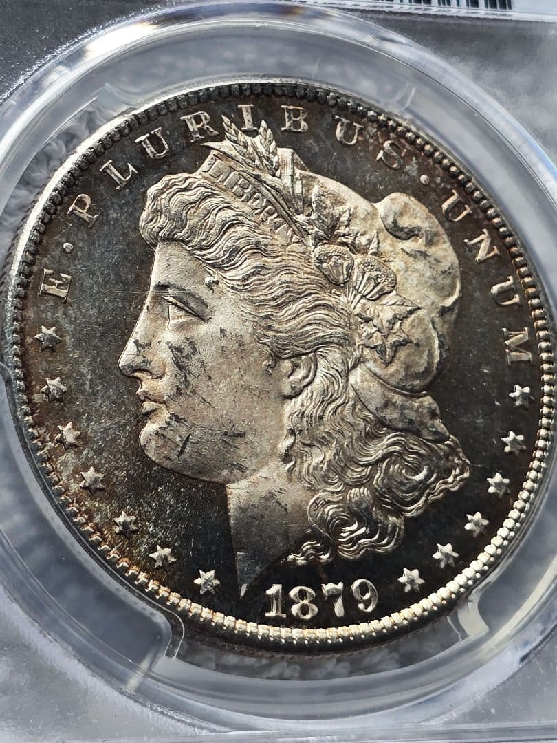 アメリカ1879 モルガンダラー ディーププルーフライク銀貨 PCGS MS65