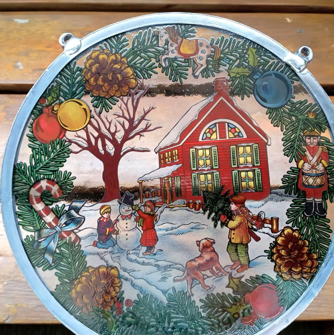 アメリカ ステンドグラスChristmas1980クリスマス グラスマスターズ社