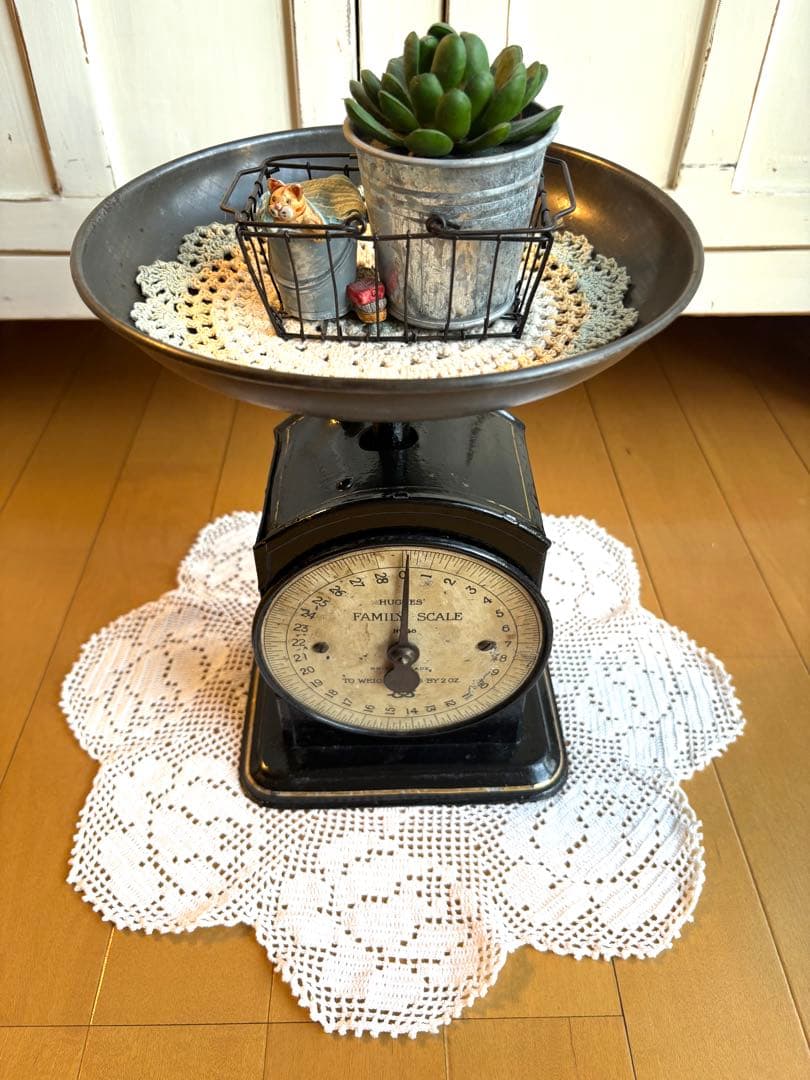 優子ママ様御専用　英国アンティーク　SALTER キッチンスケール　No.48