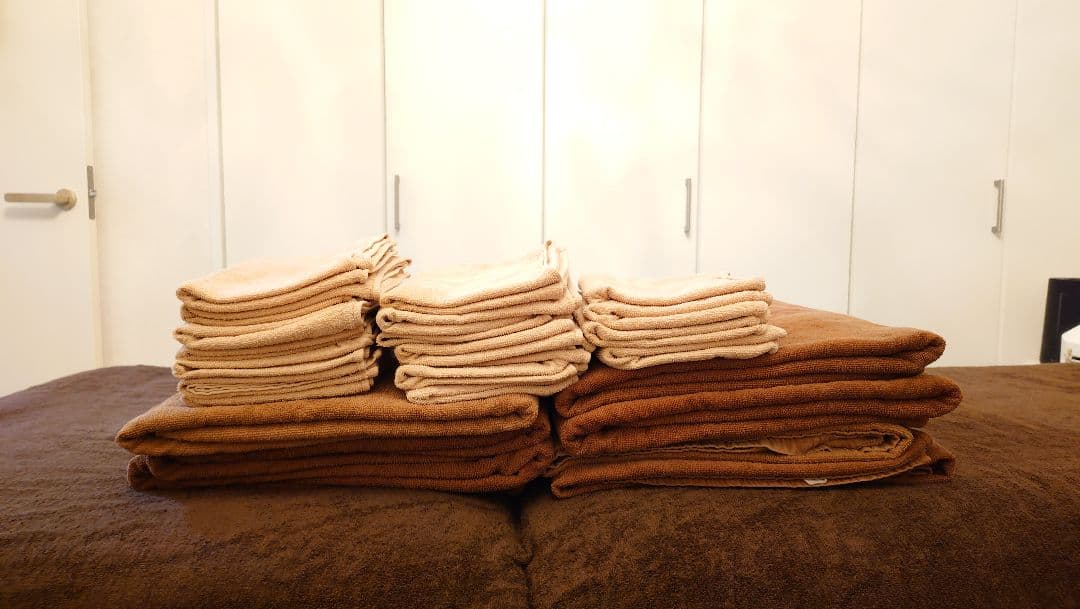 エステサロン使用　大判タオル 7枚　フェイスタオルタオル18枚　まとめて